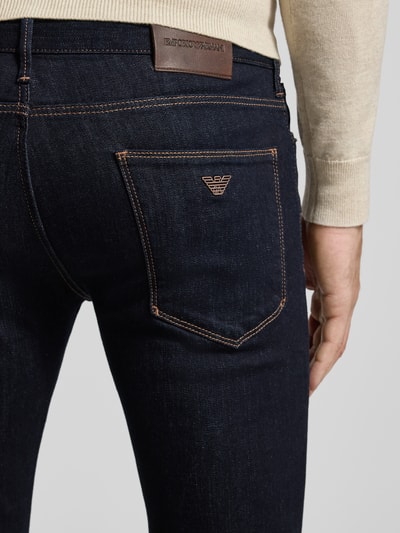Emporio Armani Slim Fit Jeans mit Logo-Applikation Jeansblau 3