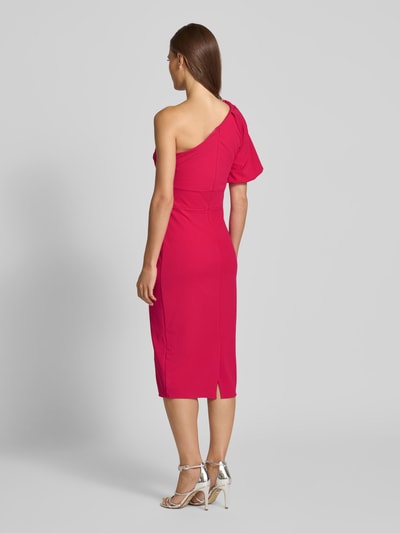 Lipsy Cocktailjurk met one shoulder-band Felroze - 5