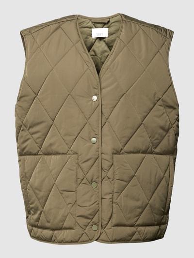 Jake*s Casual Bodywarmer met V-hals Kaki - 2