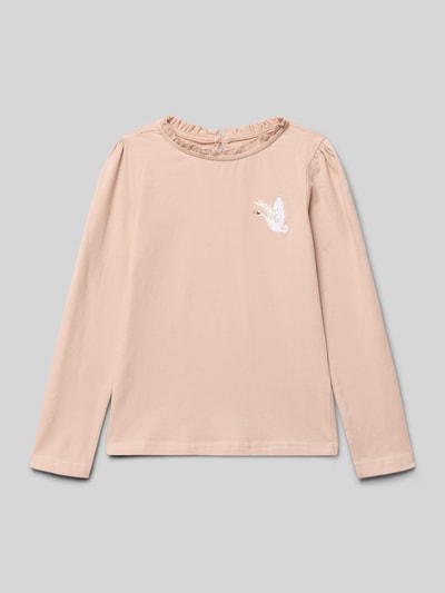Blue Seven Regular Fit Longsleeve mit Logo-Print Rosa 1