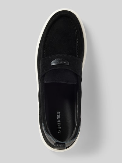 Antony Morato Loafers aus Leder mit Label-Patch Modell 'METAL ROWAN' Black 3