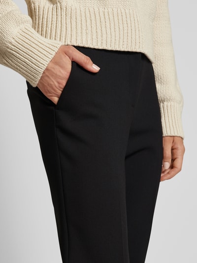 Marc Cain Regular fit stoffen broek met persplooien Zwart - 3