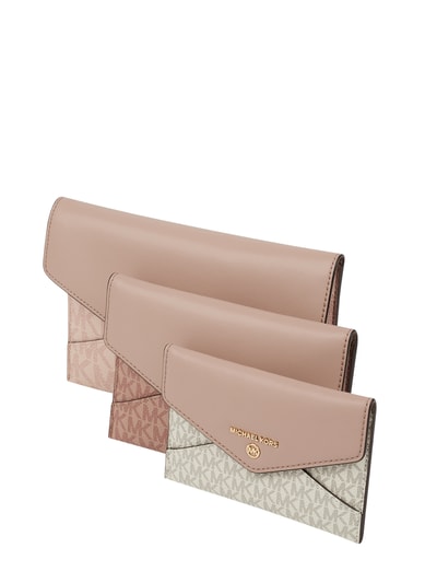 MICHAEL Michael Kors Clutch met logomotief in een set van 3 stuks, model 'Jet set' Zand - 2