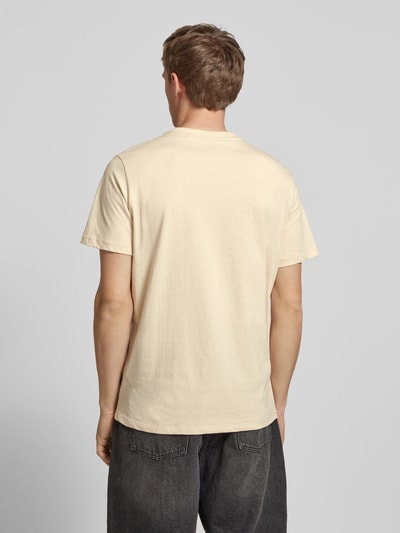 Blend T-Shirt mit Motiv- und Statement-Stitching Modell 'JANUS' Sand 5