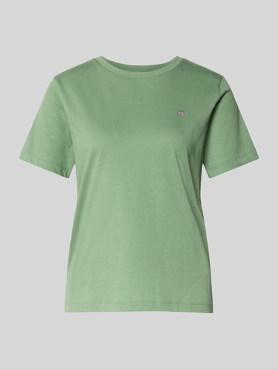 Gant T-Shirt mit Label-Stitching Mint 2
