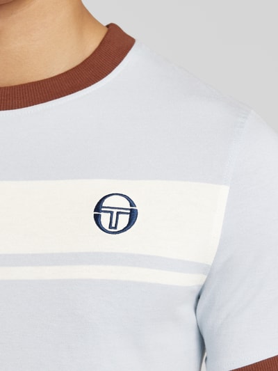 SERGIO TACCHINI T-Shirt mit Logo-Stitching Modell 'MASTER' Hellblau 3