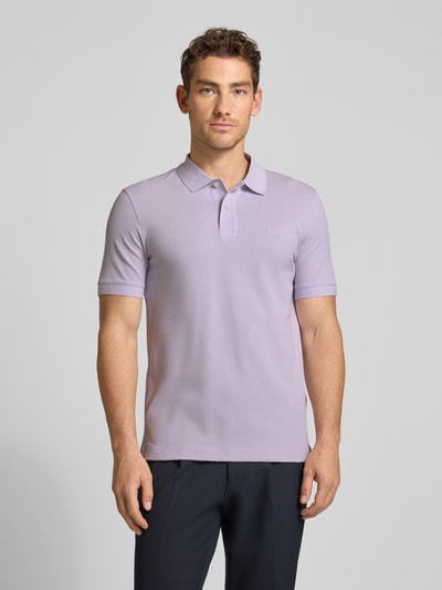 BOSS Regular Fit Poloshirt aus reiner Baumwolle Modell 'PALLAS' Flieder 4