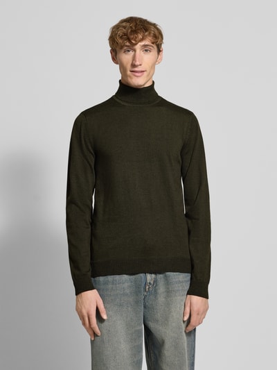 Blend Coltrui met labeldetail Olijfgroen gemêleerd - 4