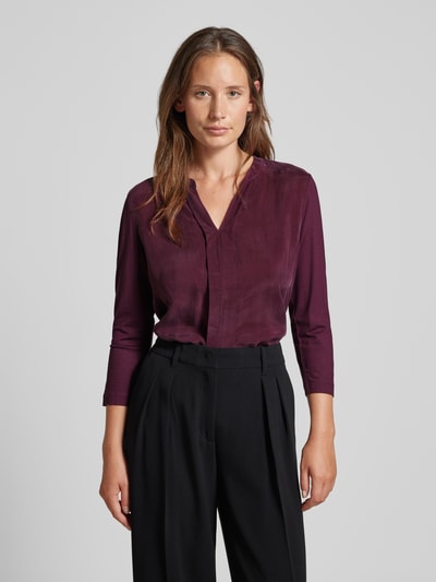 Brax Blouse met 3/4-mouwen, model 'CLARISSA' Aubergine - 4