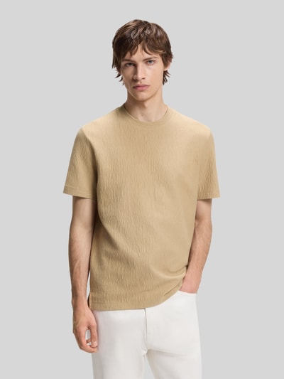 HUGO Regular Fit T-Shirt aus Baumwoll-Mix Beige 4