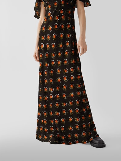 Paco Rabanne Maxikleid mit floralem Allover-Muster Hellrot 6