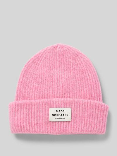 MADS NØRGAARD Beanie mit Label-Detail Modell 'Tosca' Rosa 1