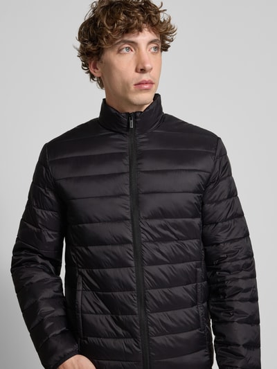 Only & Sons Regular fit gewatteerd jack met ritszakken, model 'GAVIN' Zwart - 3
