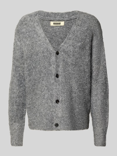 WOODBIRD Strickjacke mit V-Ausschnitt Modell 'Koon' Graphit 2