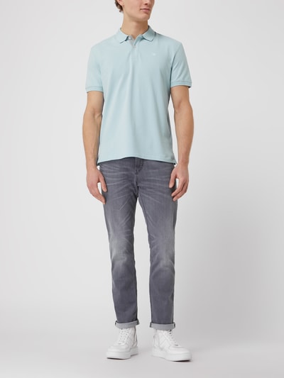 Tom Tailor Poloshirt mit Brand-Stitching Aqua 1