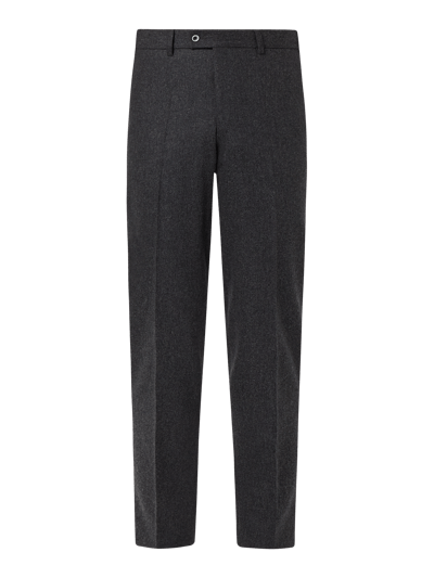 Hiltl Regular fit pantalon van flanel, model 'Piacenza' Donkergrijs gemêleerd - 2