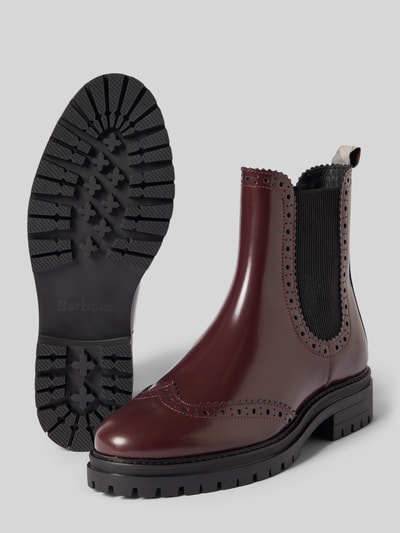 Barbour chelsea boots van echt leer model 'FAWNE' Bordeaux - 4
