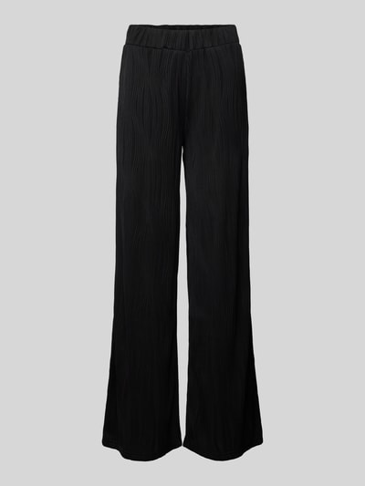 moves Wide Leg Stoffhose mit Strukturmuster Modell 'Evisa' Black 2