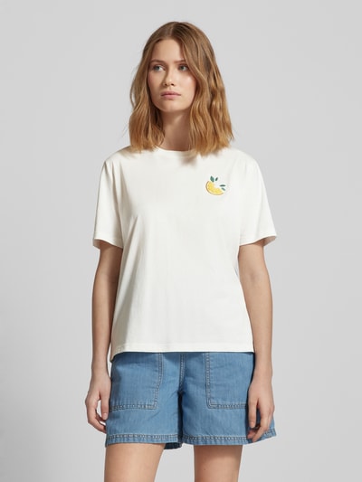 Vila T-shirt z okrągłym dekoltem model ‘SYBIL’ Biały 4