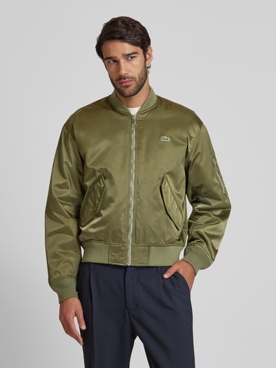 Lacoste Blouson mit Label-Badge Oliv 4