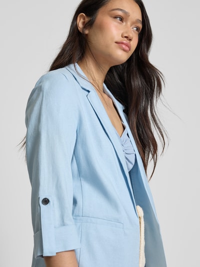Only Loose fit blazer van een mix van viscose en linnen, model 'CARO' Lichtblauw - 3