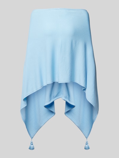 comma Poncho mit Quasten Hellblau 2