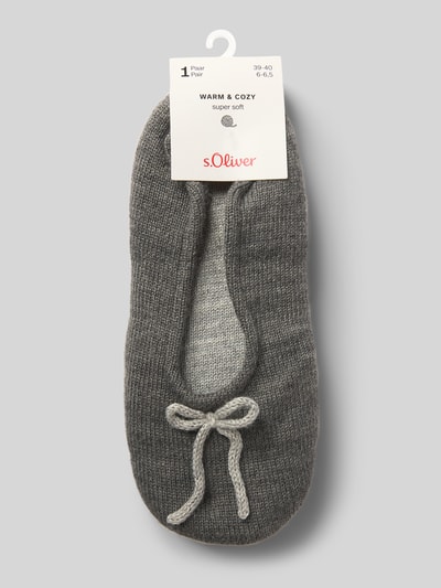 s.Oliver RED LABEL Kapcie z dodatkiem wełny  Antracytowy 3