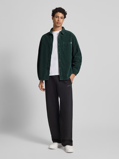 Edwin Regular Fit Freizeithemd aus Cord mit Kentkragen Modell 'ANDER' Dunkelgruen 1