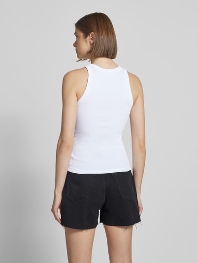 Calvin Klein Jeans Tanktop mit Label-Stitching und Rundhalsausschnitt Weiss 5
