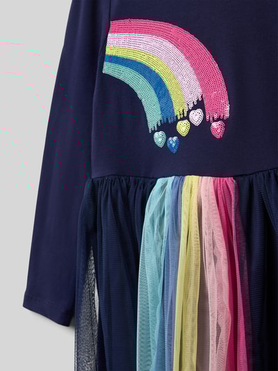 DANAMADE Regular Fit Kleid mit Pailettenbesatz Modell 'Fee' Marine 2