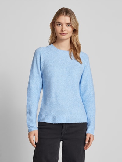 Vero Moda Weicher Langarm Pullover mit Rundhalsausschnitt Modell 'DOFFY' Hellblau 4