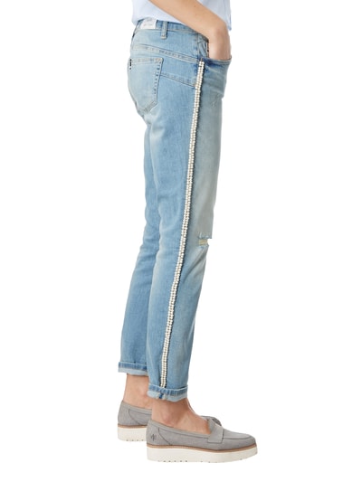 Liu Jo White Regular Fit 5-Pocket-Jeans mit Zierperlen Jeansblau 5