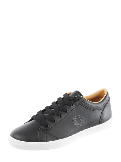 Fred Perry Sneakersy ze skóry Czarny 1