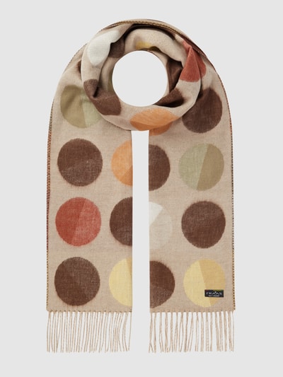 Fraas Sjaal met stippenmotief Beige - 1