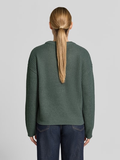 VERO MODA Regular fit pullover met crew neck model 'LEA' Rietgroen - 5