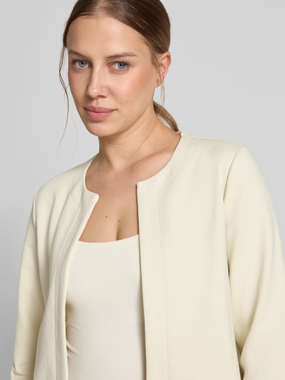 Tom Tailor Shaped fit korte blazer van katoenmix Beige - 3