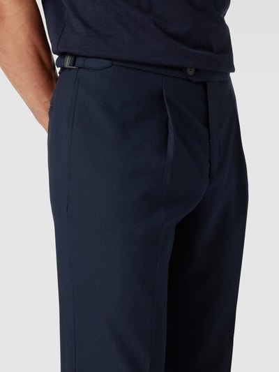 SELECTED HOMME Bundfaltenhose mit Zierleisten Modell 'BARRY' Marine 3