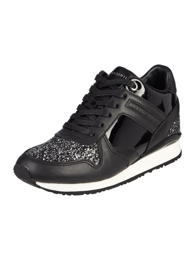 Tommy Hilfiger Sneaker aus Leder mit Glitter-Effekt Black 1