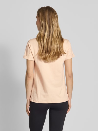 LIU JO SPORT T-Shirt mit geripptem Rundhalsausschnitt Sand 5