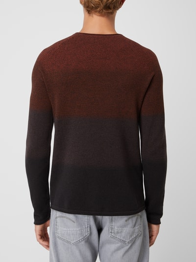 Jack & Jones Gebreide pullover met labelpatch, model 'HILL' Donkerbruin - 5