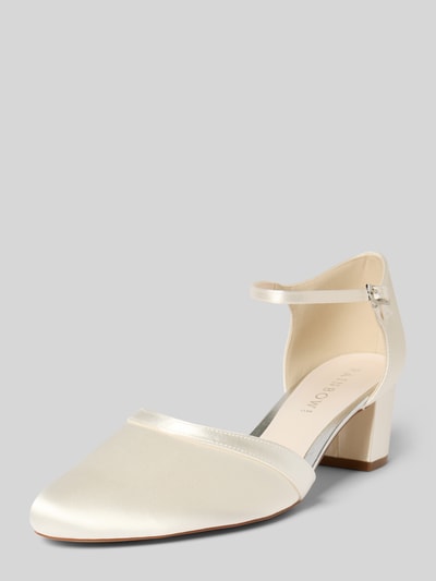 Rainbow Club Brautschuh mit Blockabsatz Modell 'STACY' Offwhite 1