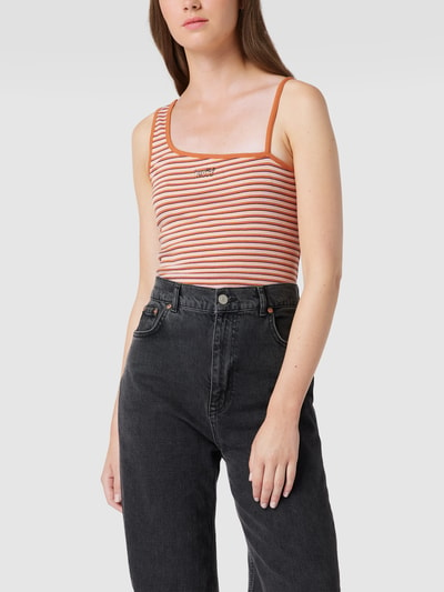 Levi's® Crop Top im One-Shoulder-Design Rostrot 4