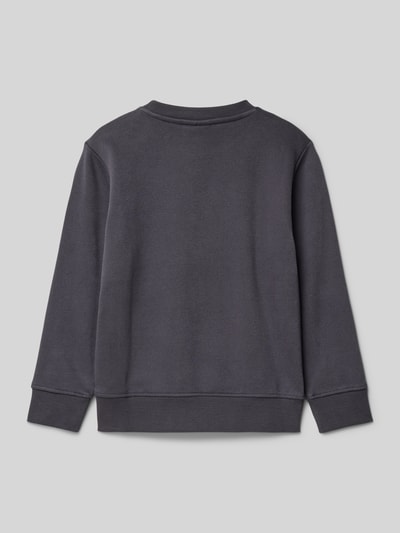 Tom Tailor Regular fit sweatshirt van katoenmix met motiefpatch Grafiet - 3