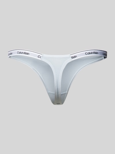 Calvin Klein Underwear Stringi z detalem z logo Jasnoniebieski 3