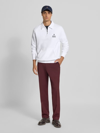 Polo Ralph Lauren Sweatshirt mit Polokragen Weiss 1