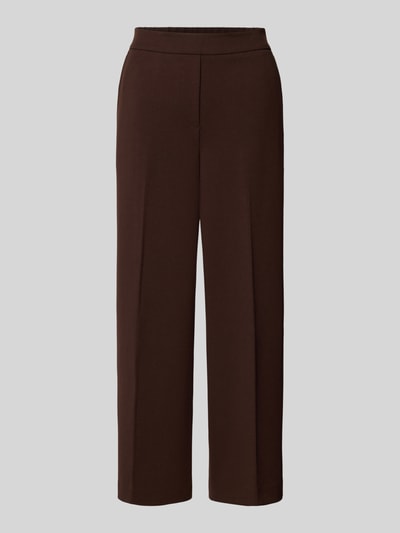 s.Oliver RED LABEL Regular fit culotte met viscose Donkerbruin - 1