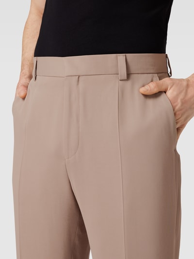 HUGO Regular Fit Bundfaltenhose mit Viskose-Anteil Modell 'Teagen' Beige 3