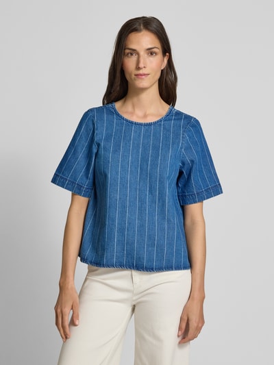 Vero Moda A-Linie Jeansbluse aus reiner Baumwolle Modell 'TRILLE' Jeansblau 4