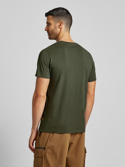 camel active T-Shirt mit geripptem Rundhalsausschnitt Oliv 5