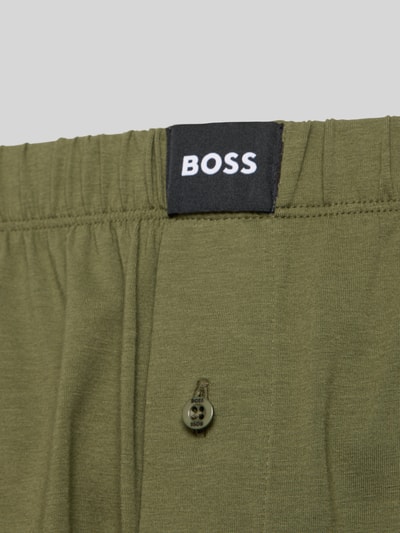 BOSS Regular Fit Boxershorts aus Baumwoll-Mix im 2er-Pack Modell '2P JERSEY BOXER ' Oliv 2
